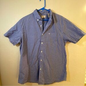Dockers Blue and White Casual Button Down Shirt